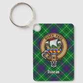 Clan Duncan Crest over Tartan キーホルダー (正面)