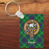 Clan Duncan Crest over Tartan キーホルダー (正面)