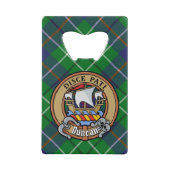 Clan Duncan Crest over Tartan クレジットカード栓抜き (正面)