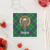 Clan Duncan Crest over Tartan スタンダードカクテルナプキン (インサイチュ)