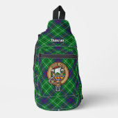 Clan Duncan Crest over Tartan スリングバッグ (正面)