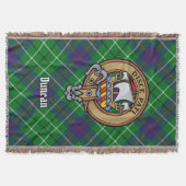 Clan Duncan Crest over Tartan スローブランケット (正面)