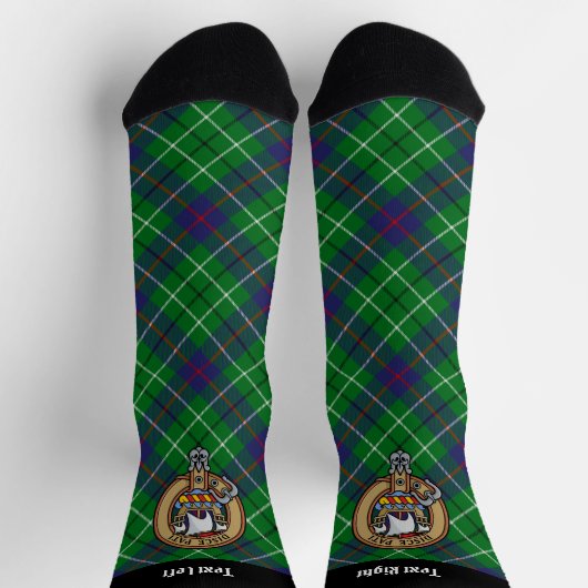 Clan Duncan Crest over Tartan ソックス (上部)