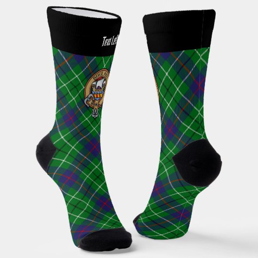 Clan Duncan Crest over Tartan ソックス (傾斜あり)