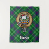 Clan Duncan Crest over Tartan タペストリー (正面)