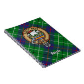 Clan Duncan Crest over Tartan ノートブック (右側)