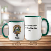 Clan Duncan Crest over Tartan マグカップ