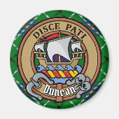 Clan Duncan Crest over Tartan マグネット (正面)