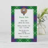 Clan Duncan Crest over Tartan 招待状 (スタンド正面)