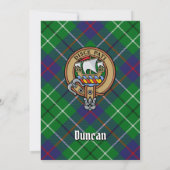 Clan Duncan Crest over Tartan 招待状 (裏面)