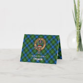 Clan Ferguson Crest over Tartan 招待状 (正面)