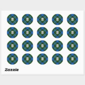Clan Ferguson Tartan Classic Round Sticker ラウンドシール (シート)