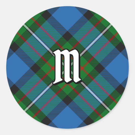 Clan Ferguson Tartan Classic Round Sticker ラウンドシール (正面)