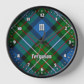 Clan Ferguson Tartan Large Clock 壁時計 (正面)