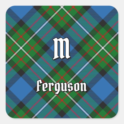 Clan Ferguson Tartan Square Sticker スクエアシール (正面)