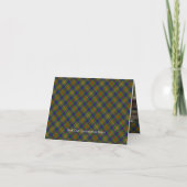 Clan Fraser Crest over Hunting Tartan 招待状 (裏面)