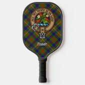 Clan Fraser Crest over Hunting Tartan Keychain ピックルボールラケット (正面)