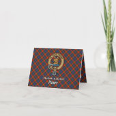 Clan Fraser of Lovat Crest over Tartan 招待状 (正面)