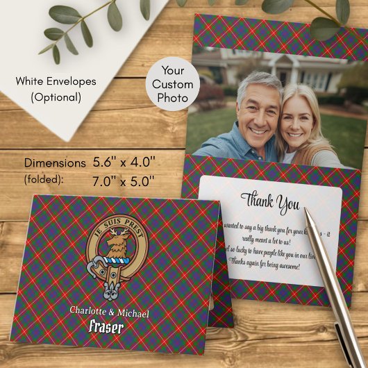 Clan Fraser of Lovat Crest over Tartan 招待状