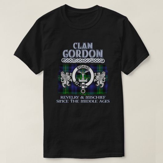 Clan Gordon crestスコットランドのクランドスコットランドの姓 Tシャツ (デザイン正面)