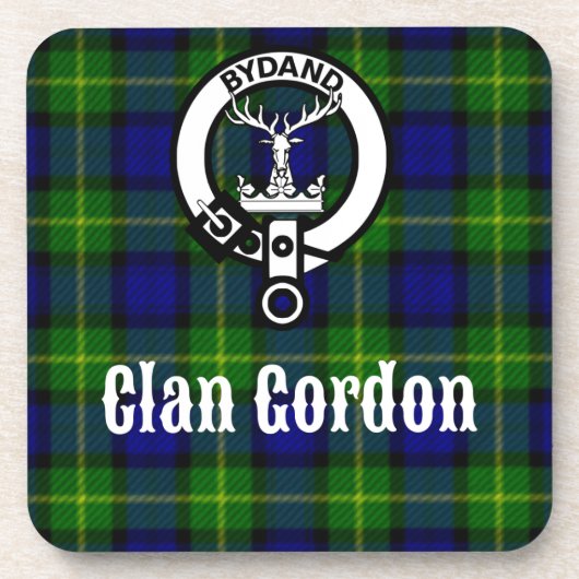 Clan Gordon Tartan Crest コースター (正面)