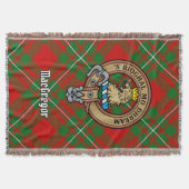 Clan Gregor Crest over Tartan スローブランケット (正面)