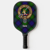 Clan Gunn Crest over Tartan Keychain ピックルボールラケット (正面)