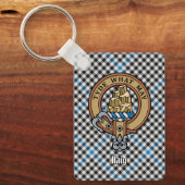 Clan Haig Crest over Check Tartan キーホルダー (正面)