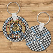 Clan Haig Crest over Check Tartan キーホルダー