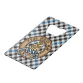 Clan Haig Crest over Check Tartan クレジットカード栓抜き (正面アングル)