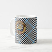 Clan Haig Crest over Check Tartan コーヒーマグカップ (正面左)