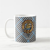 Clan Haig Crest over Check Tartan コーヒーマグカップ (左)
