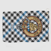 Clan Haig Crest over Check Tartan ゴルフタオル (横)