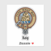 Clan Haig Crest over Check Tartan シール (シート)