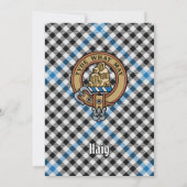 Clan Haig Crest over Check Tartan 招待状 (裏面)