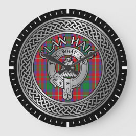 Clan Haig Crest & Tartan Knot ラージ壁時計
