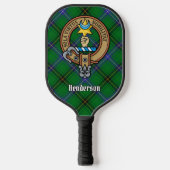 Clan Henderson Crest over Tartan ピックルボールラケット (正面)