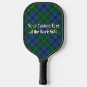 Clan Johnston Crest over Tartan Keychain ピックルボールラケット (裏面)