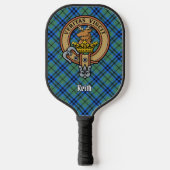 Clan Keith Crest over Tartan Keychain ピックルボールラケット (正面)