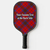 Clan Leslie Crest over Red Tartan ピックルボールラケット (裏面)