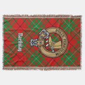 Clan MacAulay Crest over Tartan スローブランケット (正面)
