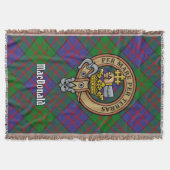 Clan MacDonald Crest over Tartan スローブランケット (正面)