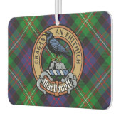 Clan MacDonell of Glengarry Crest over Tartan カーエアーフレッシュナー (左)