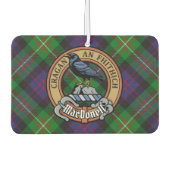 Clan MacDonell of Glengarry Crest over Tartan カーエアーフレッシュナー (正面)