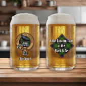 Clan MacDonell of Glengarry Crest over Tartan ガラス缶