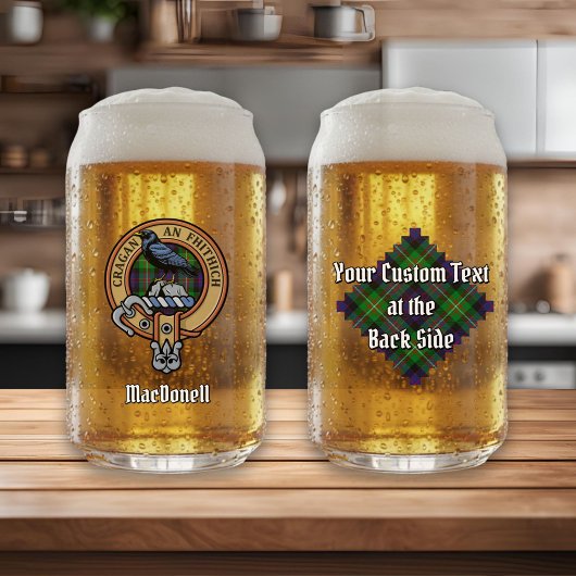 Clan MacDonell of Glengarry Crest over Tartan ガラス缶