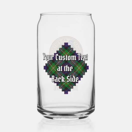 Clan MacDonell of Glengarry Crest over Tartan ガラス缶 (裏面)