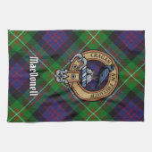 Clan MacDonell of Glengarry Crest over Tartan キッチンタオル (横)