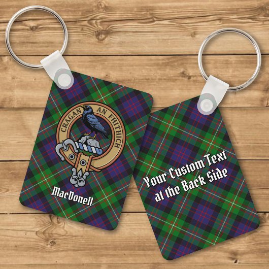 Clan MacDonell of Glengarry Crest over Tartan キーホルダー