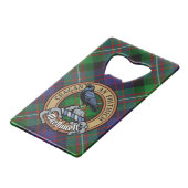 Clan MacDonell of Glengarry Crest over Tartan クレジットカード栓抜き (正面アングル)